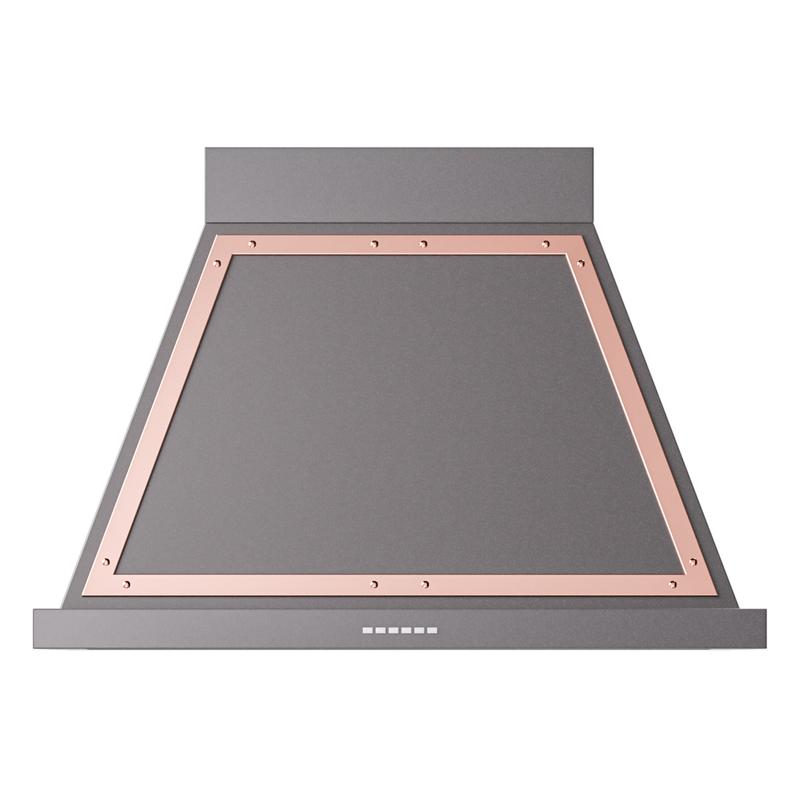 ILVE UANB36MGP Nostalgie Noblesse 36 inch Range Hood (Graphite Matte, Copper)