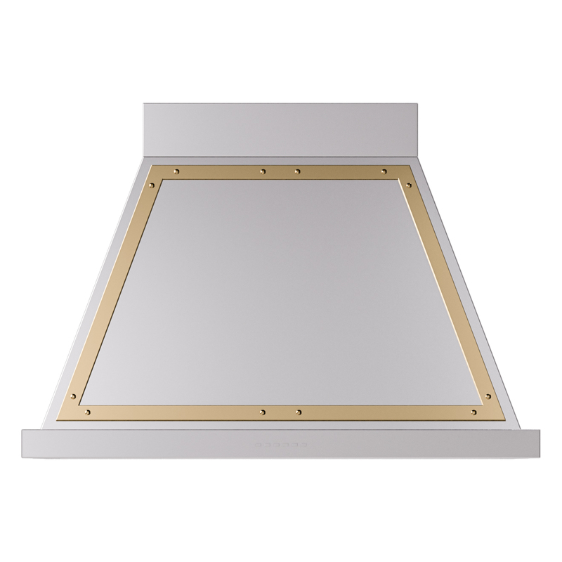 ILVE UANB36SSG Nostalgie Noblesse 36 inch Range Hood (Stainless Steel, Brass)