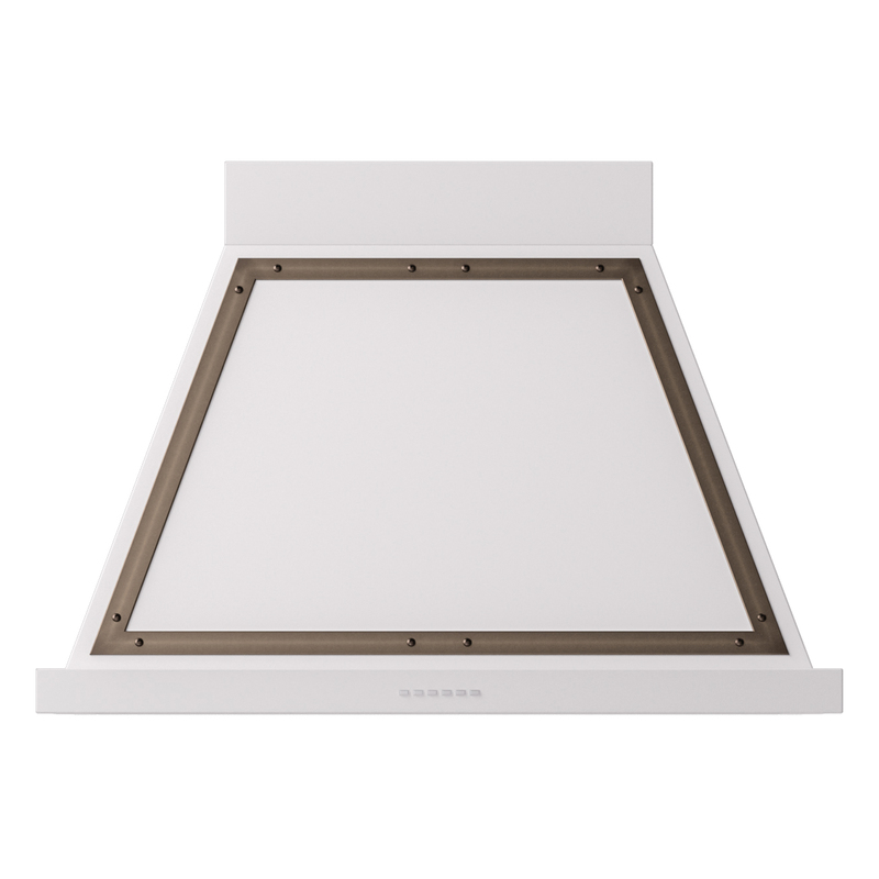 ILVE UANB36WHB Nostalgie Noblesse 36 inch Range Hood (White, Burnished)