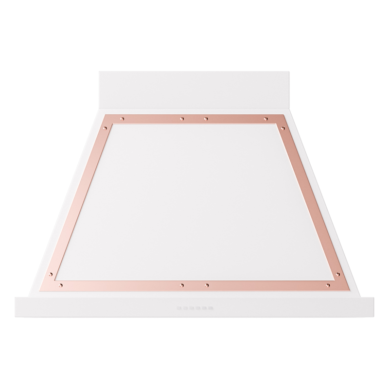 ILVE UANB36WHP Nostalgie Noblesse 36 inch Range Hood (White, Copper)