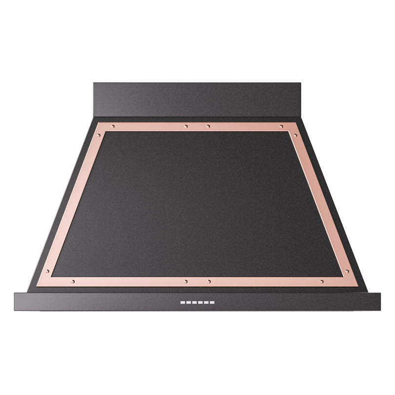 ILVE UANB40BKP Nostalgie Noblesse 40 inch Range Hood (Glossy Black, Copper)