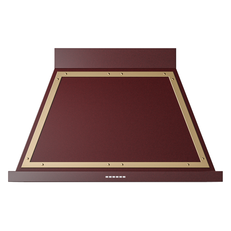 ILVE UANB40BUG Nostalgie Noblesse 40 inch Range Hood (Burgundy, Brass)