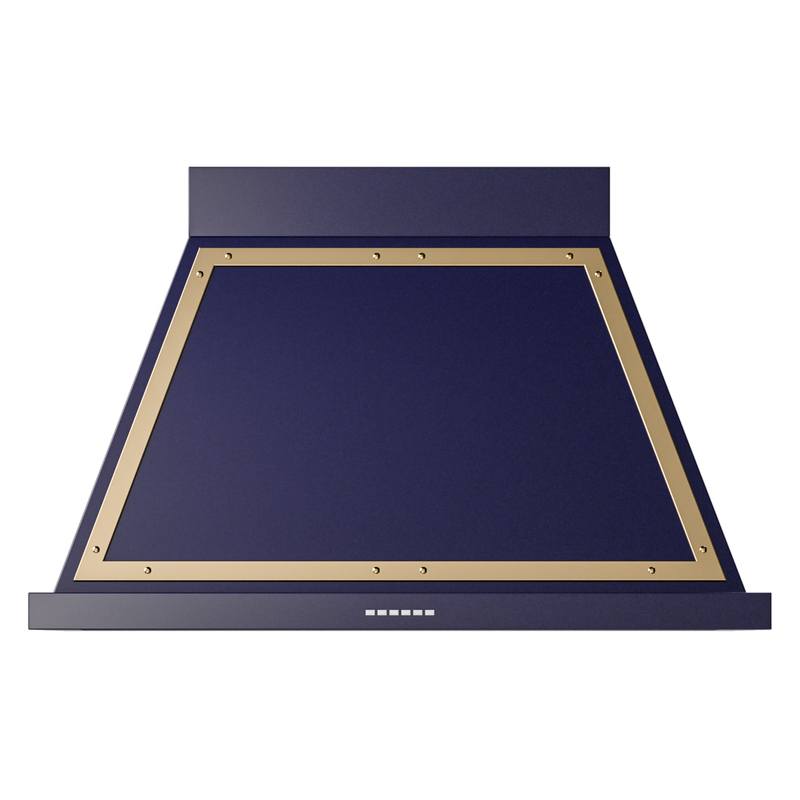ILVE UANB40MBG Nostalgie Noblesse 40 inch Range Hood (Midnight Blue, Brass)