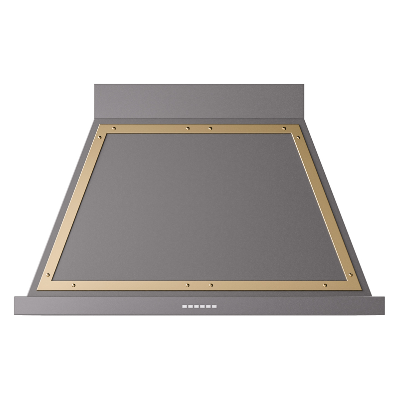 ILVE UANB40MGG Nostalgie Noblesse 40 inch Range Hood (Graphite Matte, Brass)