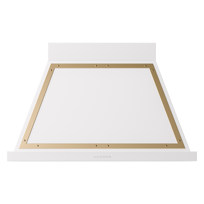 ILVE UANB40WHG Nostalgie Noblesse 40 inch Range Hood (White, Brass)