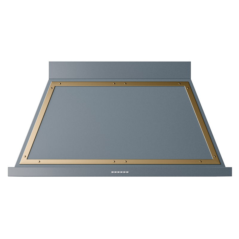 ILVE UANB48BGG Nostalgie II Noblesse 48 inch Range Hood (Blue Grey, Brass)