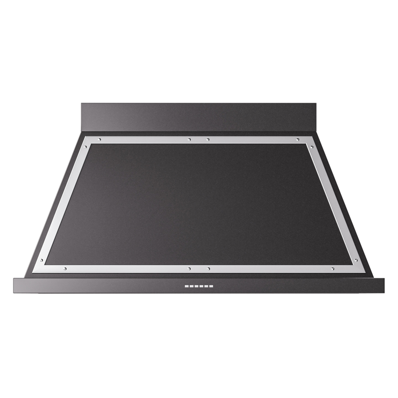 ILVE UANB48BKC Nostalgie II Noblesse 48 inch Range Hood (Glossy Black, Chrome)