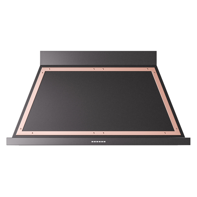 ILVE UANB48BKP Nostalgie II Noblesse 48 inch Range Hood (Glossy Black, Copper)