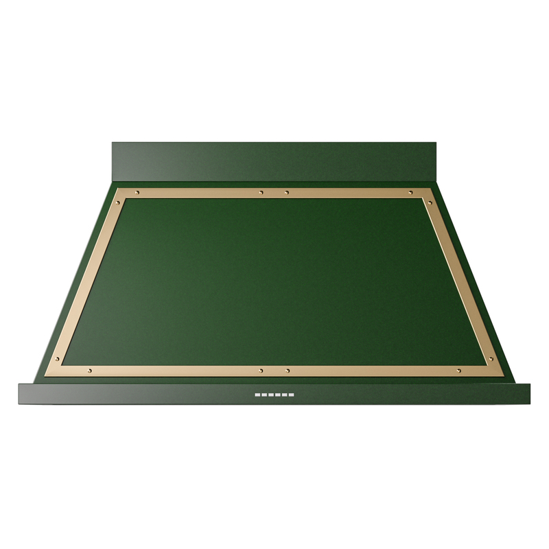 ILVE UANB48EGG Nostalgie II Noblesse 48 inch Range Hood (Emerald Green, Brass)