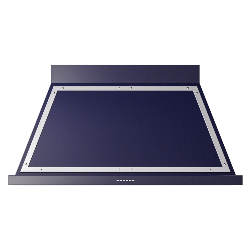 ILVE UANB48MBC Nostalgie II Noblesse 48 inch Range Hood (Midnight Blue, Chrome)