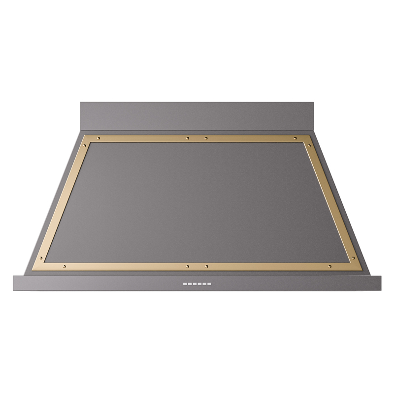 ILVE UANB48MGG Nostalgie II Noblesse 48 inch Range Hood (Graphite Matte, Brass)