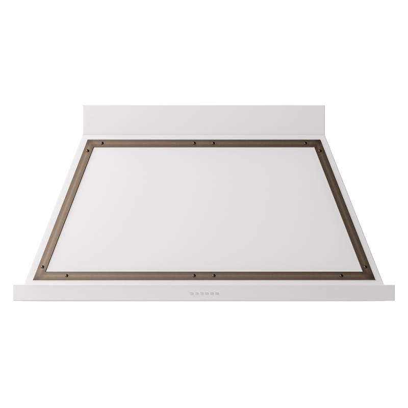 ILVE UANB48WHB Nostalgie II Noblesse 48 inch Range Hood (White, Burnished)