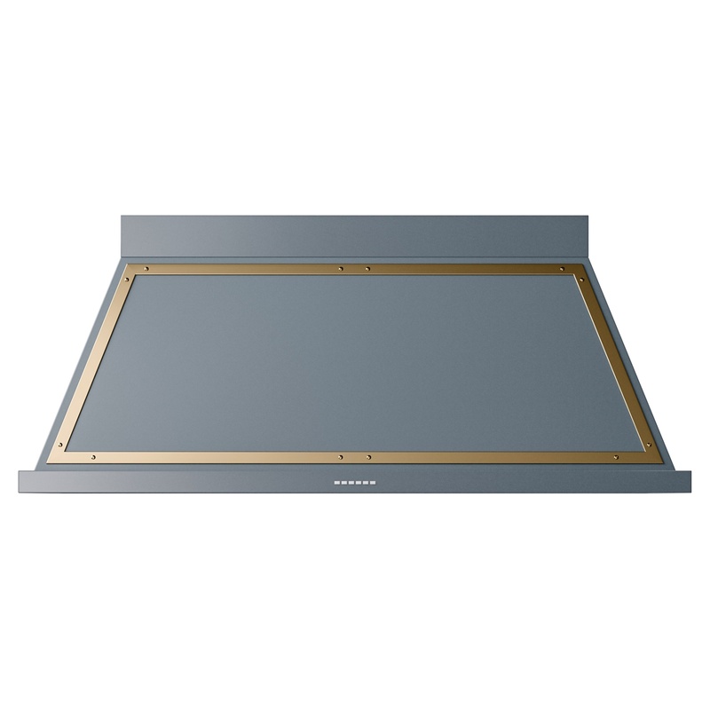 ILVE UANB60BGG Nostalgie Noblesse 60 inch Range Hood (Blue Grey, Brass)