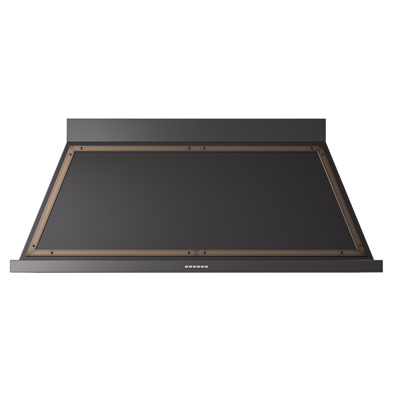 ILVE UANB60BKB Nostalgie Noblesse 60 inch Range Hood (Glossy Black, Burnished)