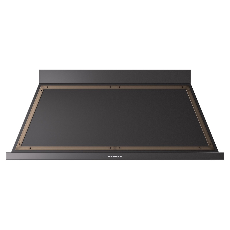 ILVE UANB60BKB Nostalgie Noblesse 60 inch Range Hood (Glossy Black, Burnished)