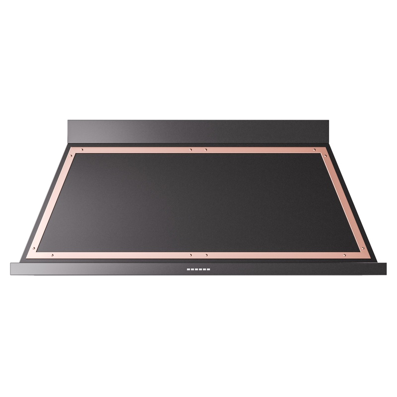 ILVE UANB60BKP Nostalgie Noblesse 60 inch Range Hood (Glossy Black, Copper)