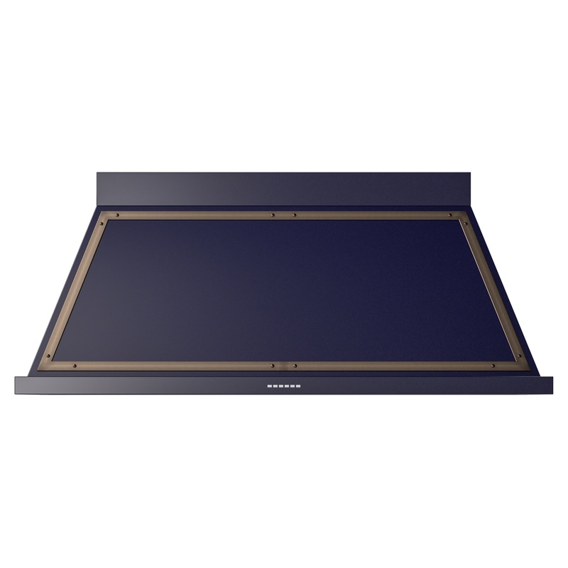 ILVE UANB60MBB Nostalgie Noblesse 60 inch Range Hood (Midnight Blue, Burnished)