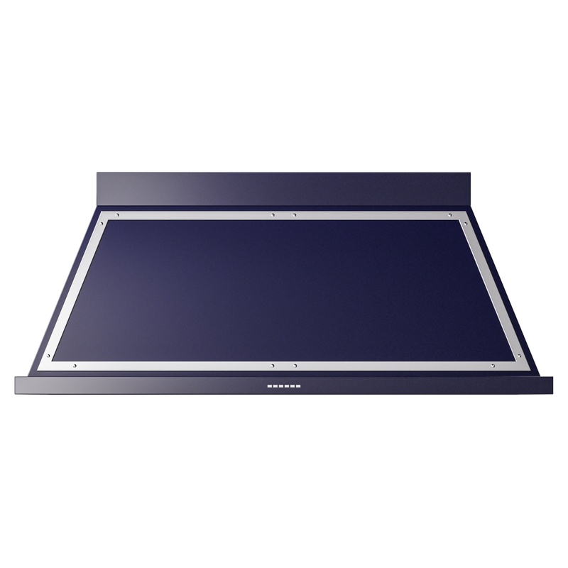 ILVE UANB60MBC Nostalgie Noblesse 60 inch Range Hood (Midnight Blue, Chrome)