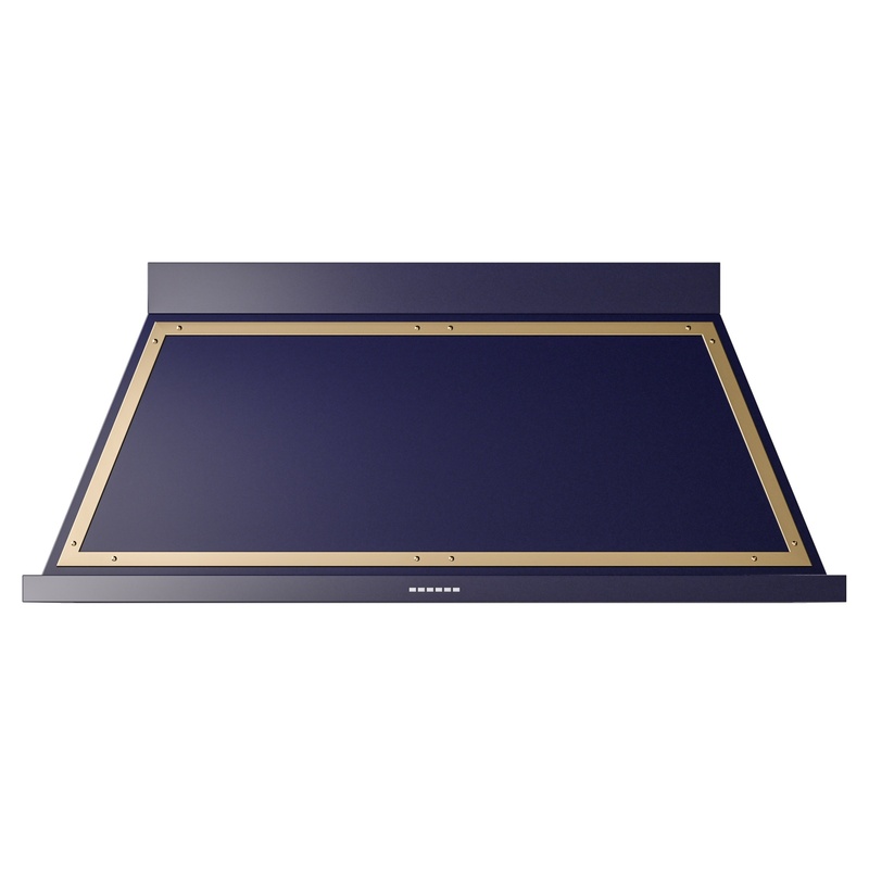 ILVE UANB60MBG Nostalgie Noblesse 60 inch Range Hood (Midnight Blue, Brass)