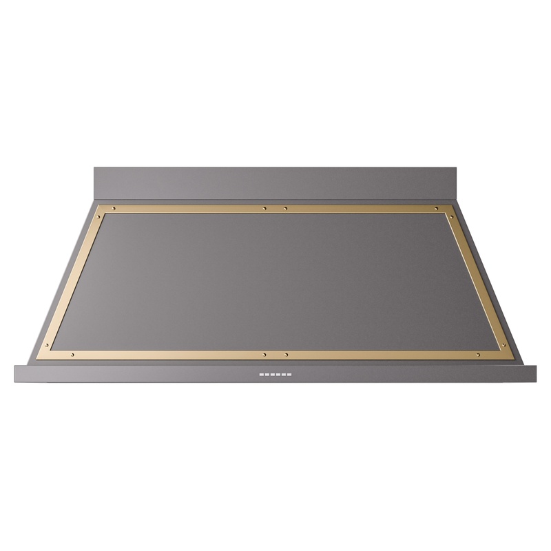 ILVE UANB60MGG Nostalgie Noblesse 60 inch Range Hood (Graphite Matte, Brass)