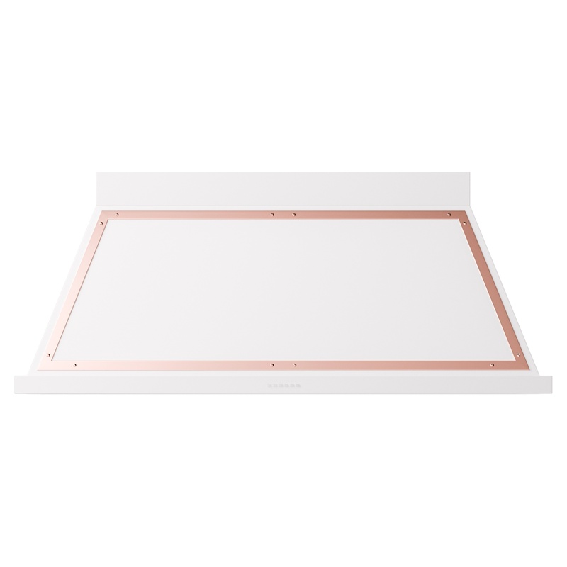ILVE UANB60WHP Nostalgie Noblesse 60 inch Range Hood (White, Copper)