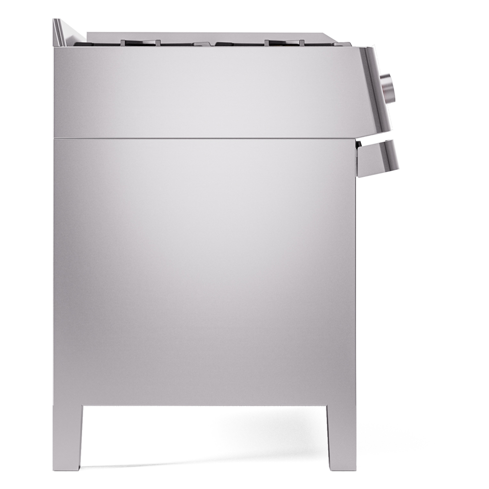 ILVE UPM12FDS3SS Panoramagic 48" Dual Fuel Range, left side view