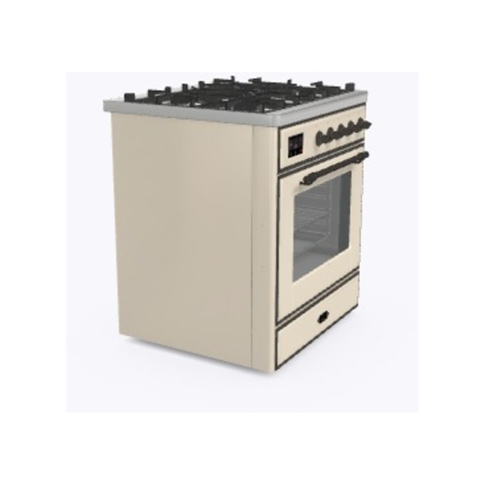 ILVE_UM30DNE3AWB_Majestic_II_30_Dual_Fuel_Range_Left_Angle