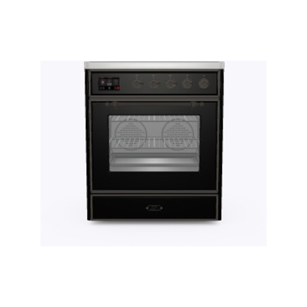ILVE_UMI30NE3BKB_Majestic_II_30"_Induction_Range_Front_View