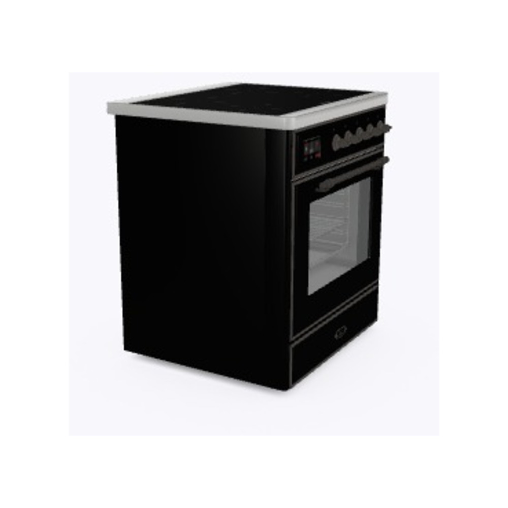 ILVE_UMI30NE3BKB_Majestic_II_30"_Induction_Range_Left_Angle