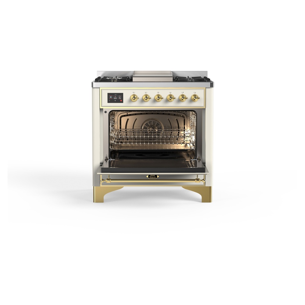 ILVE_UM09FDNS3AWG_Majestic_II_36_Dual_Fuel_Range_Front_View