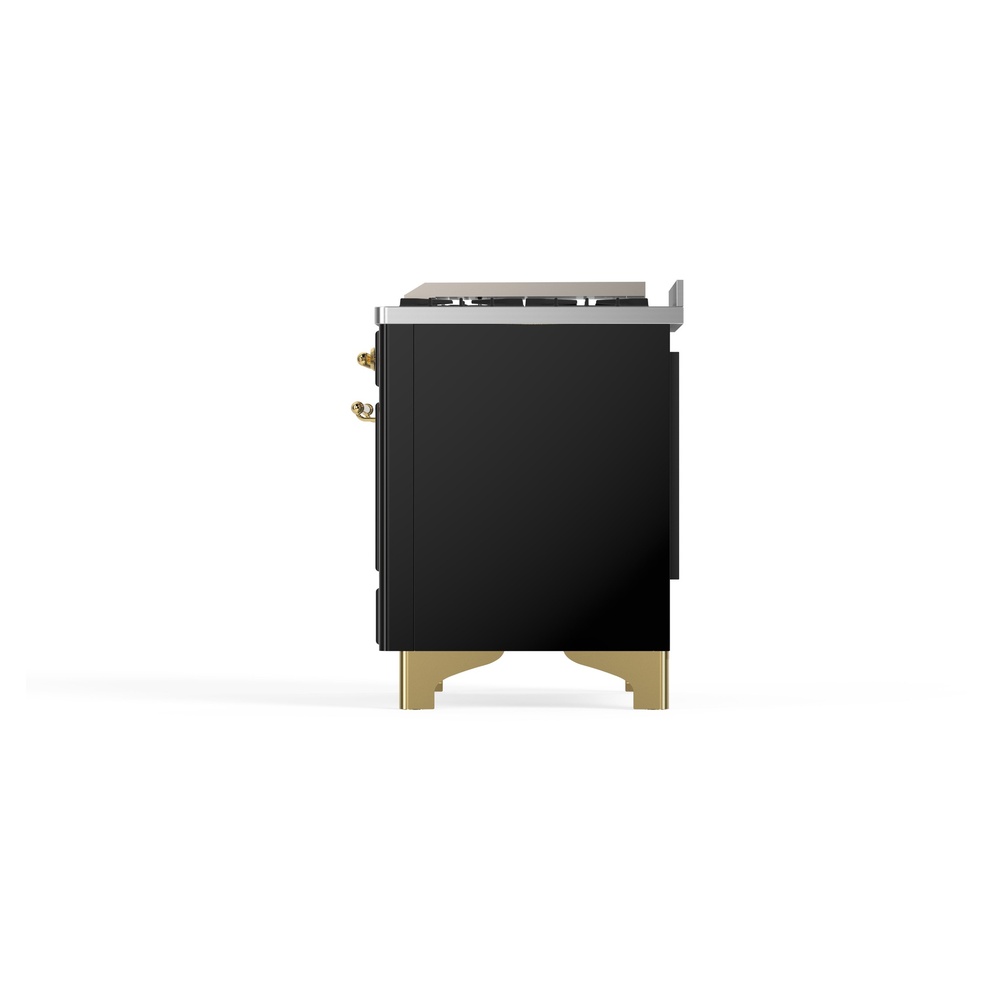 ILVE_UM09FDNS3BKG_Majestic_II_36"_Dual_Fuel_Range_Right_Angle