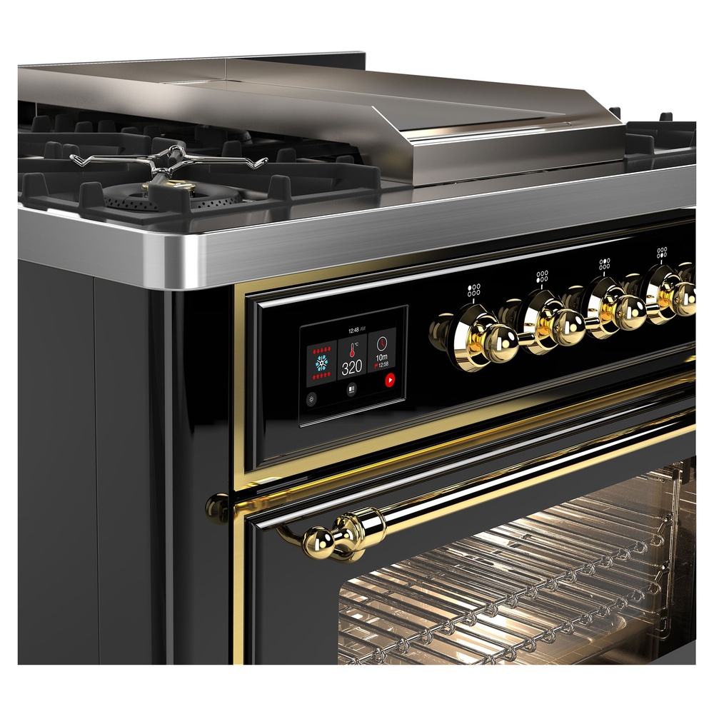 ILVE_UM09FDNS3BKG_Majestic_II_36"_Dual_Fuel_Range_details