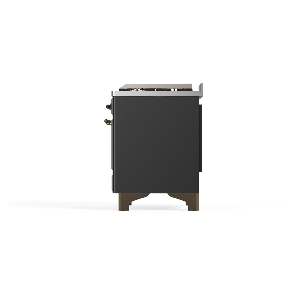 ILVE_UM09FDNS3MGBLP_Majestic_II_36"_Dual_Fuel_Range_Right_Angle