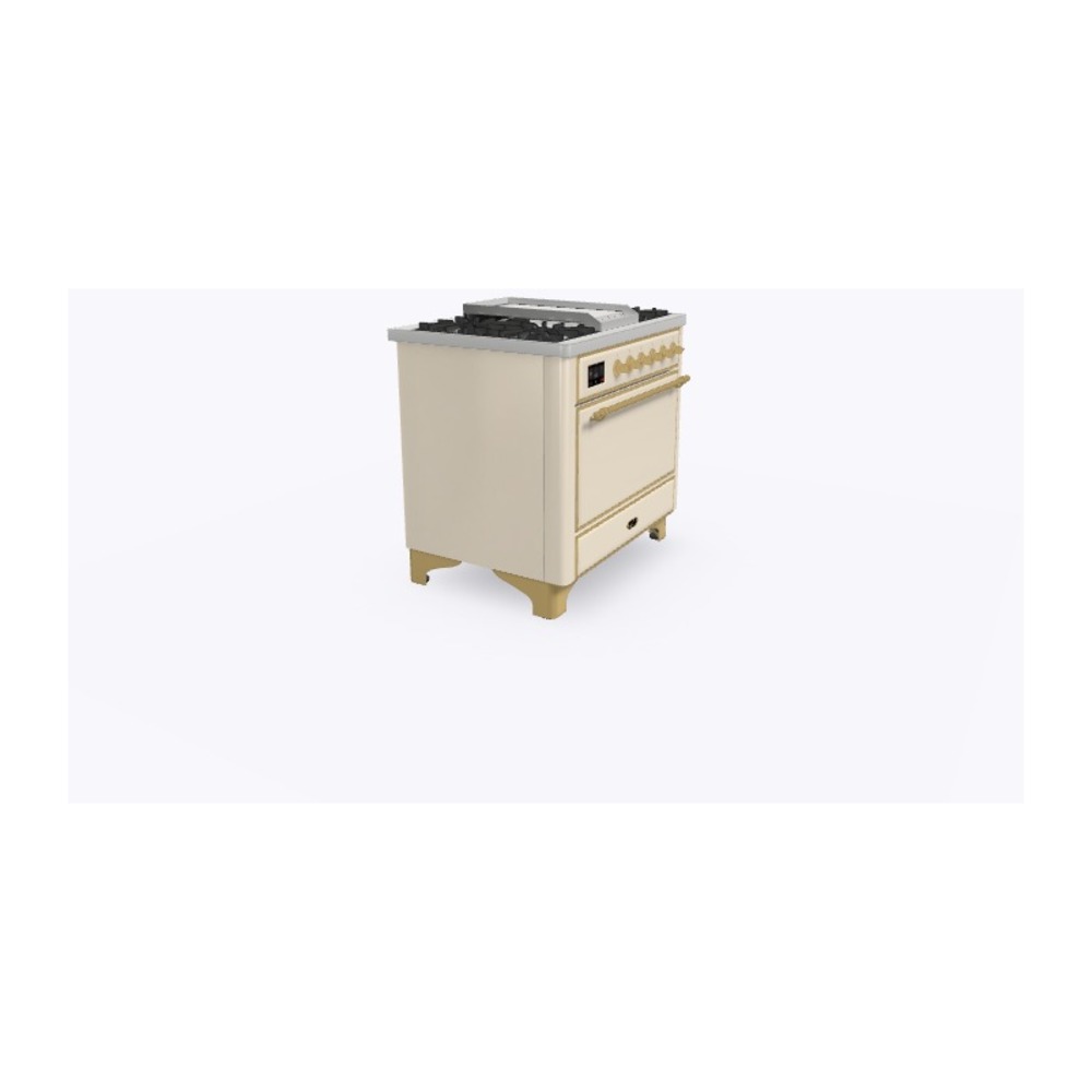 ILVE_UM09FDQNS3AWG_Majestic_II_36_Dual_Fuel_Range_Left_Angle
