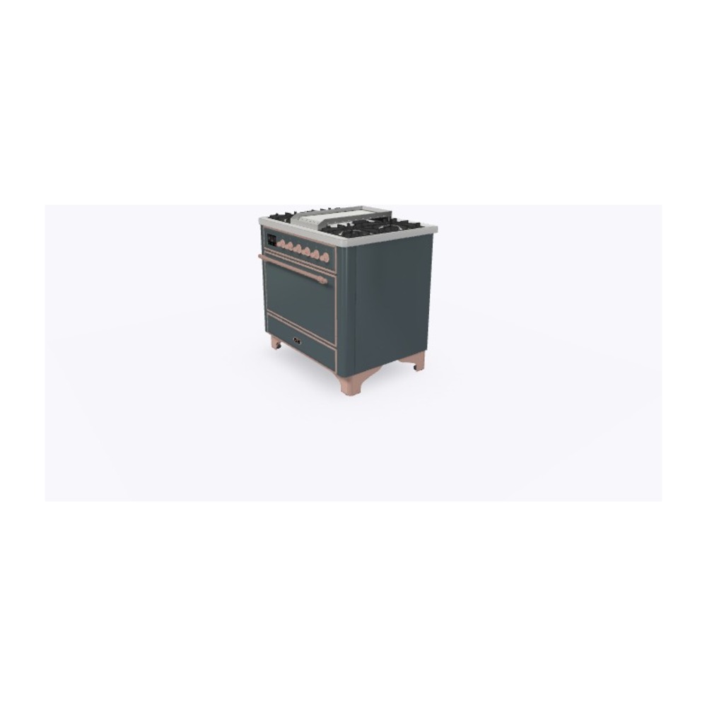 ILVE_UM09FDQNS3BGP_Majestic_II_36"_Dual_Fuel_Range_Right_Angle