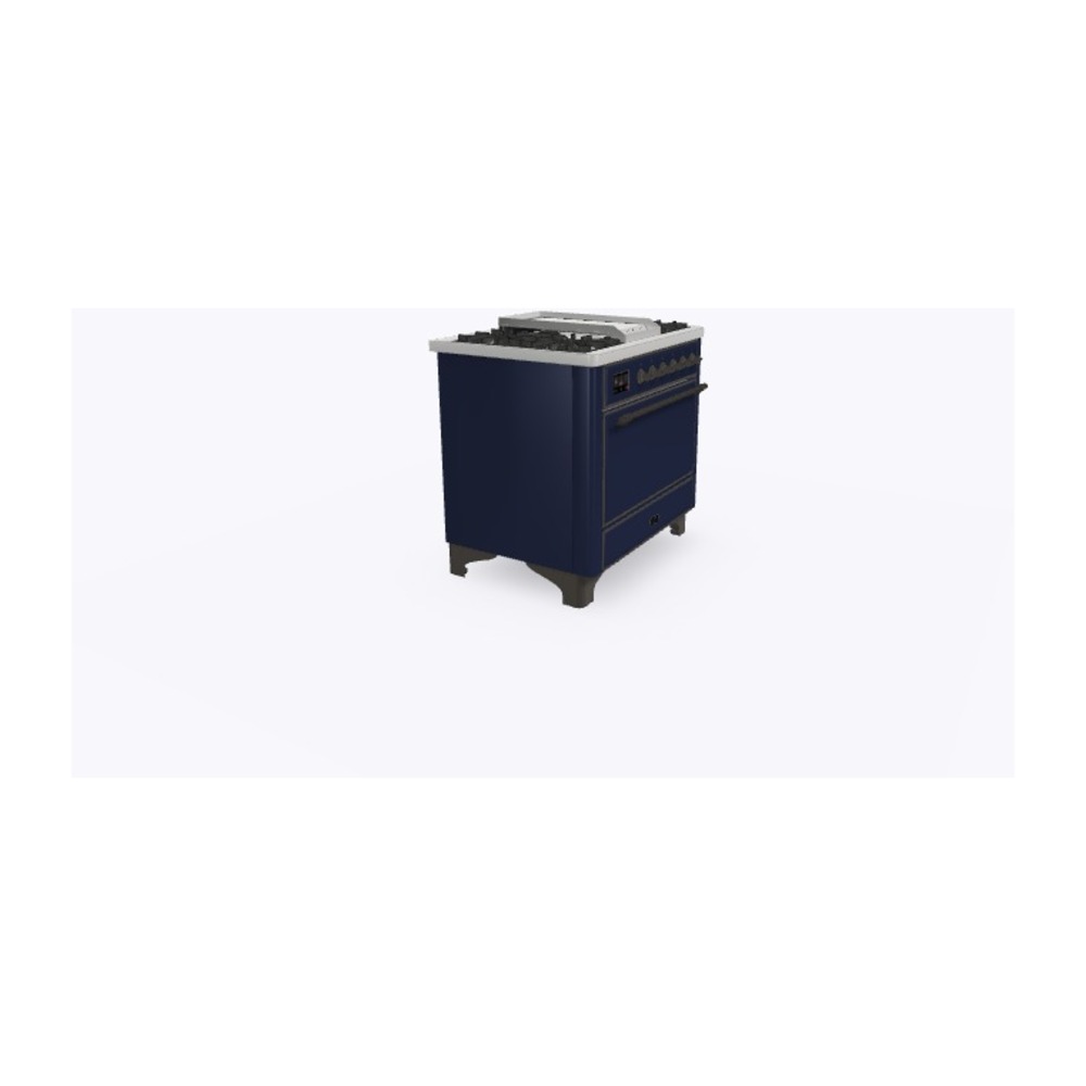 ILVE_UM09FDQNS3MBB_Majestic_II_36_Dual_Fuel_Range_Left_Angle