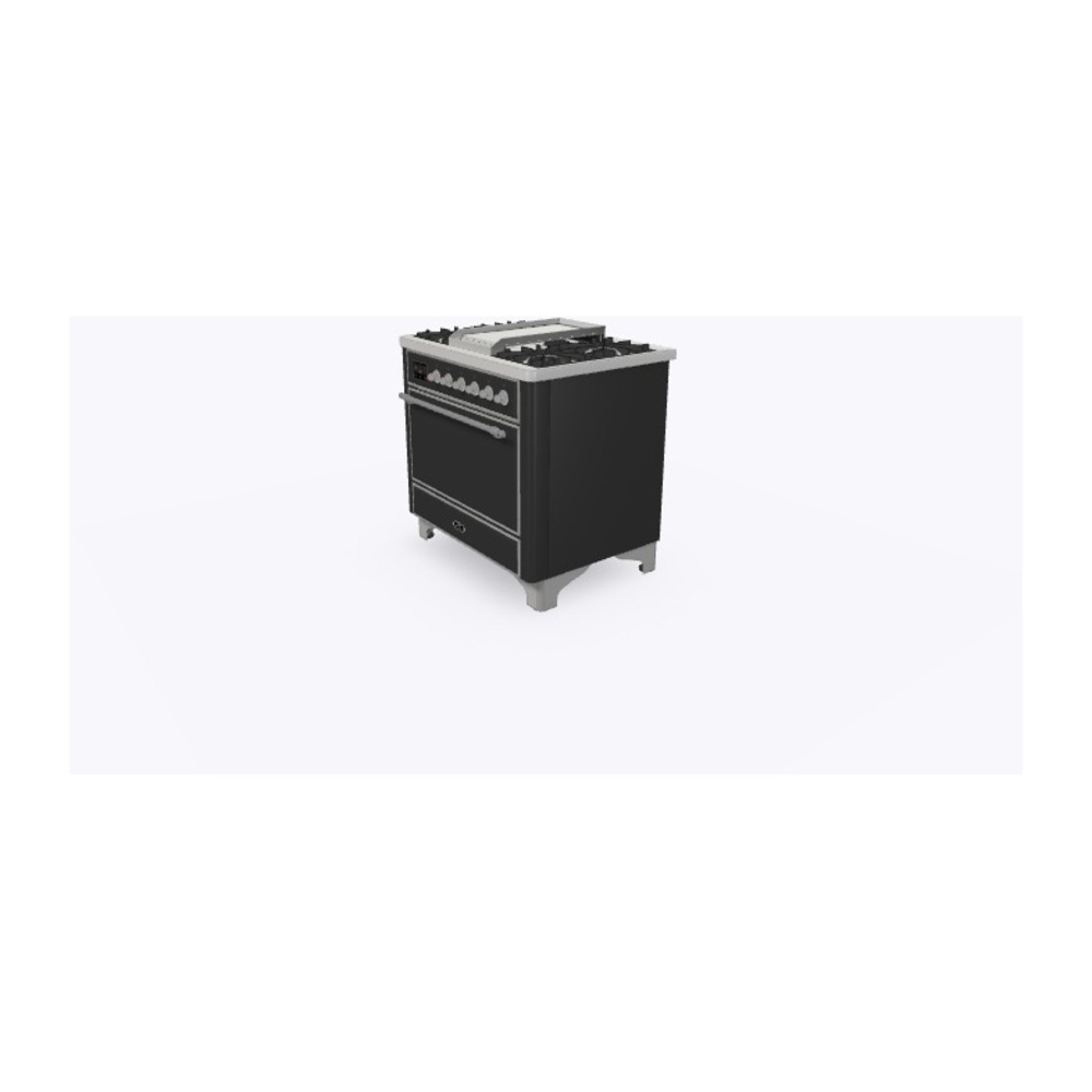ILVE_UM09FDQNS3MGC_Majestic_II_36"_Dual_Fuel_Range_Right_Angle