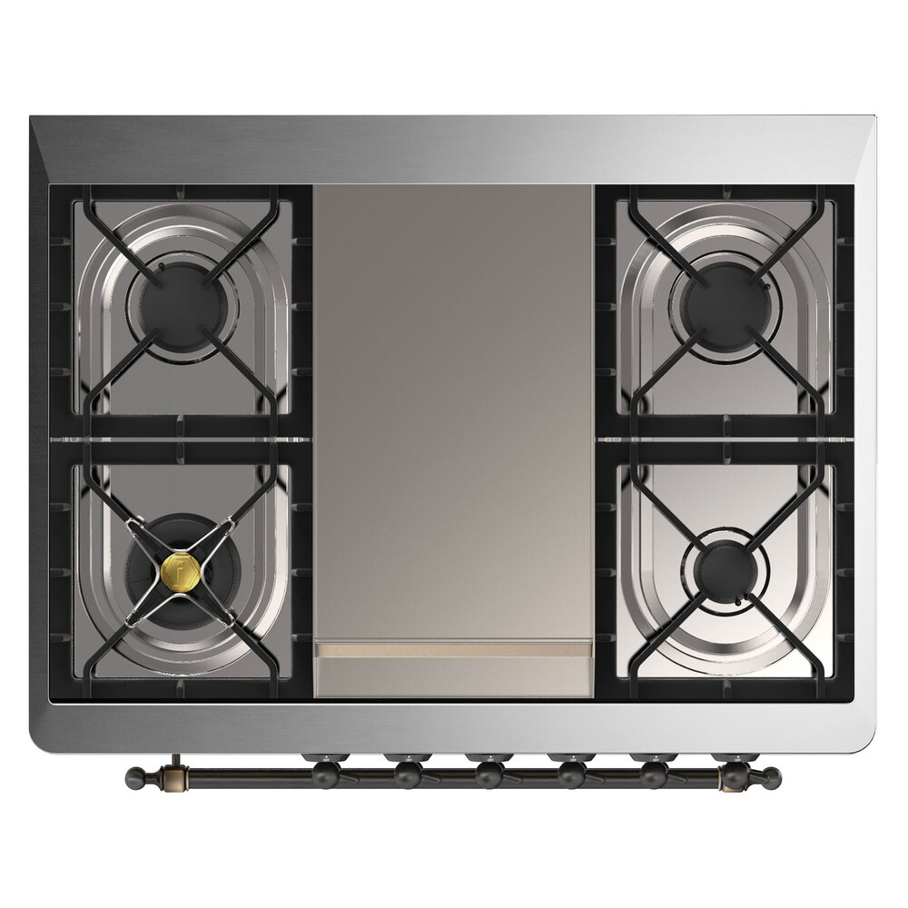 ILVE_UM09FDQNS3SSB_Majestic_II_36_Dual_Fuel_Range_cooktop