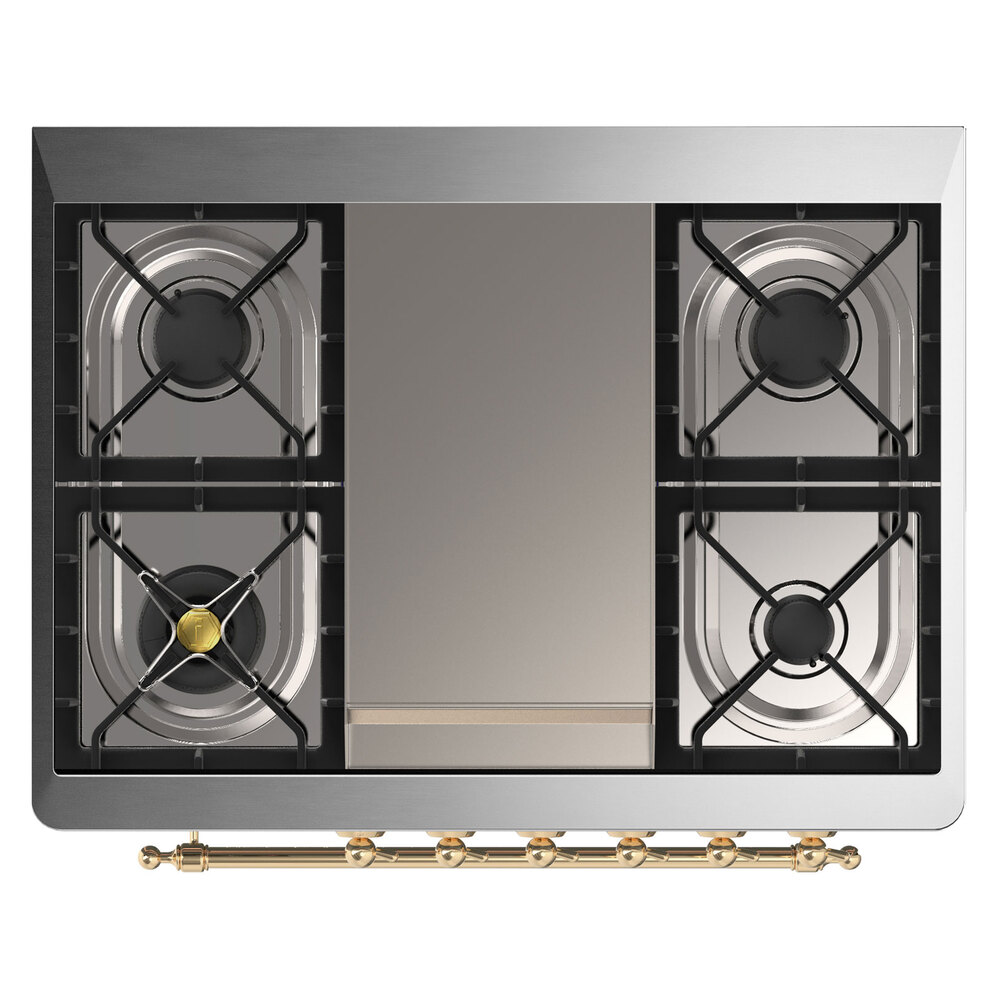 ILVE_UM09FDQNS3SSG_Majestic_II_36_Dual_Fuel_Range_cooktop