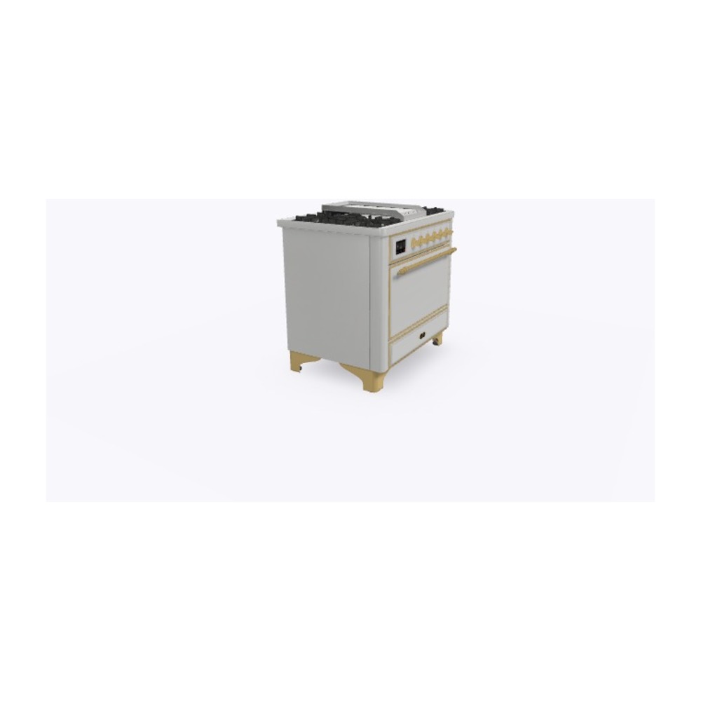 ILVE_UM09FDQNS3SSG_Majestic_II_36_Dual_Fuel_Range_Left_Angle