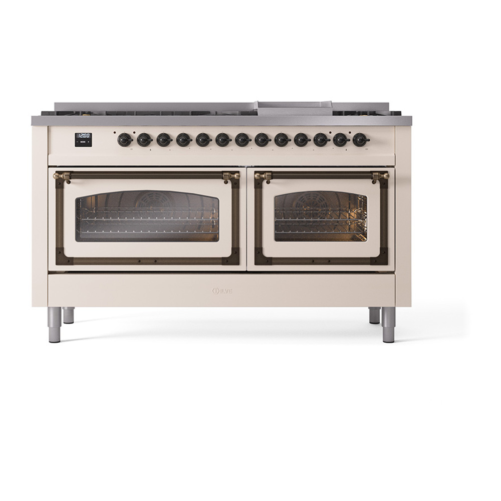 ILVE_UN60FNMPAWBLP_Nostalgie_II_60"_Dual_Fuel_Range_front_view