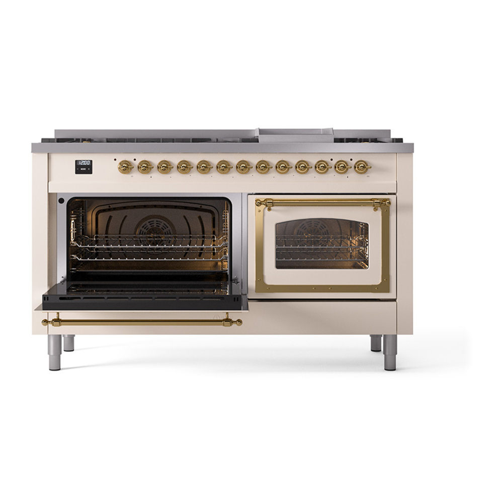 ILVE_UN60FNMPAWGLP_Nostalgie_II_60"_Dual_Fuel_Range_main_oven_door_opened