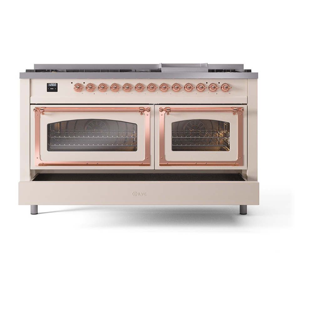 ILVE_UN60FNMPAWPLP_Nostalgie_II_60"_Dual_Fuel_Range_drawer_opened