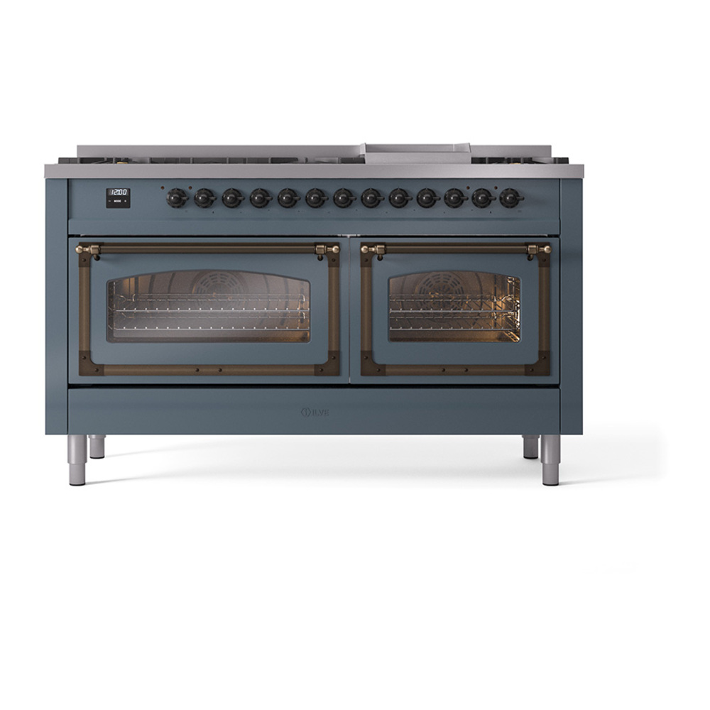 ILVE_UN60FNMPBGB_Nostalgie_II_60"_Dual_Fuel_Range_front_view