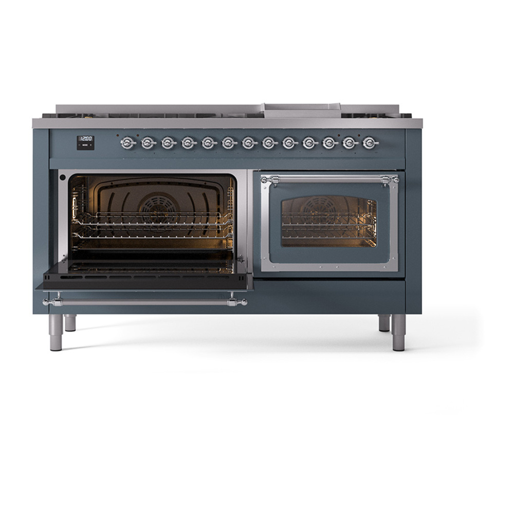 ILVE_UN60FNMPBGC_Nostalgie_II_60"_Dual_Fuel_Range_main_oven_door_opened