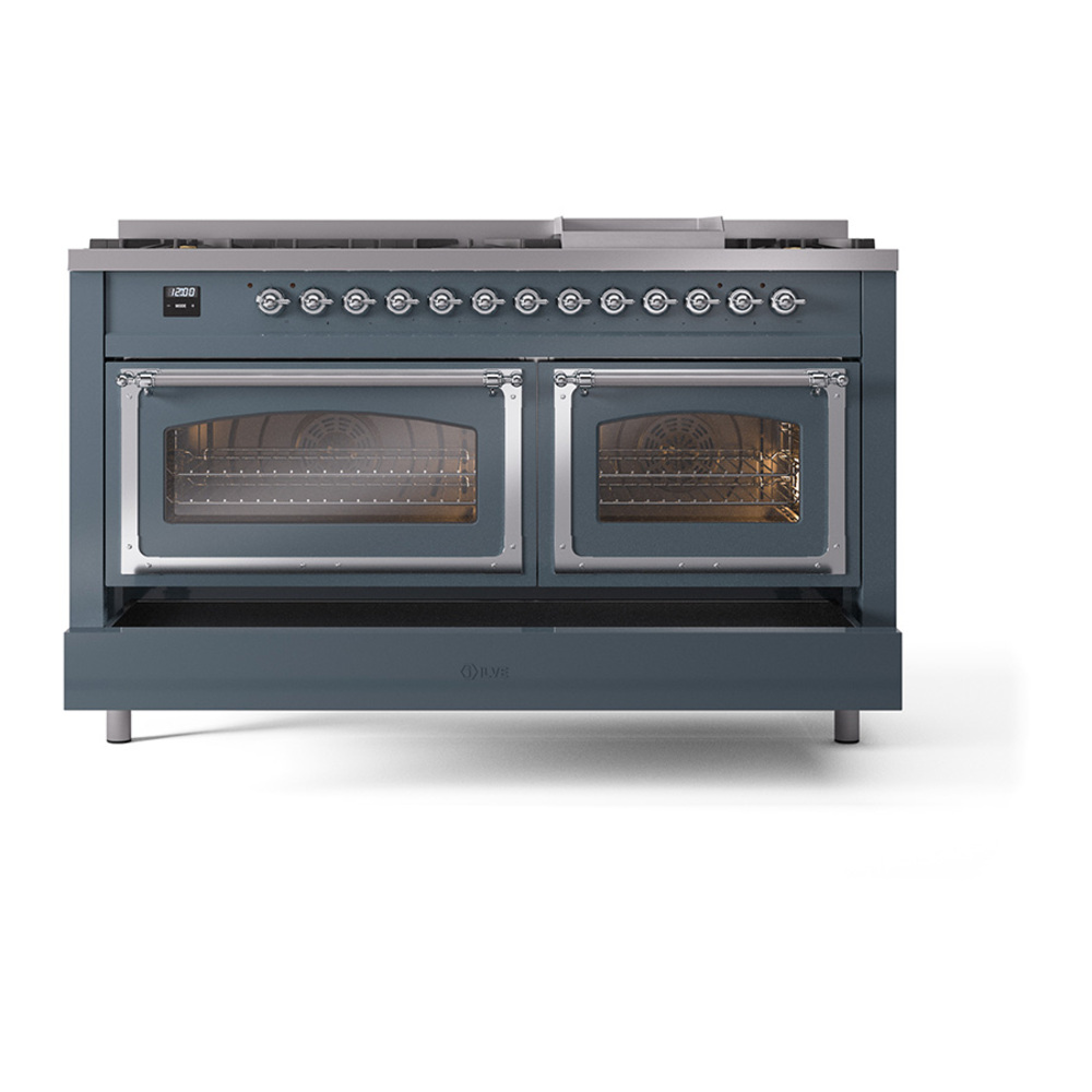 ILVE_UN60FNMPBGC_Nostalgie_II_60"_Dual_Fuel_Range_drawer_opened