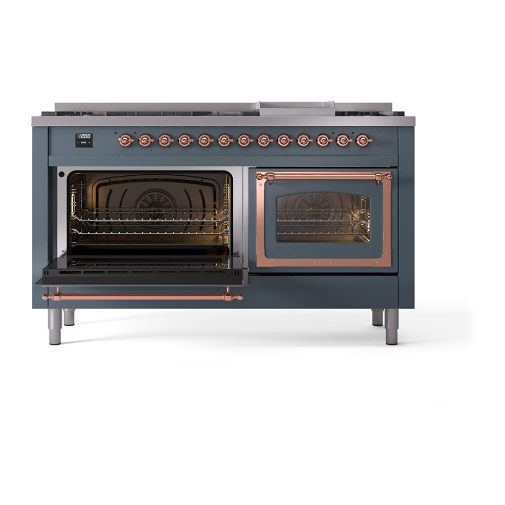 ILVE_UN60FNMPBGP_Nostalgie_II_60"_Dual_Fuel_Range_main_oven_door_opened