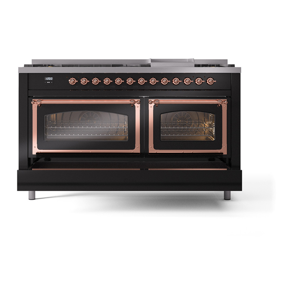 ILVE_UN60FNMPBKP_Nostalgie_II_60"_Dual_Fuel_Range_drawer_opened