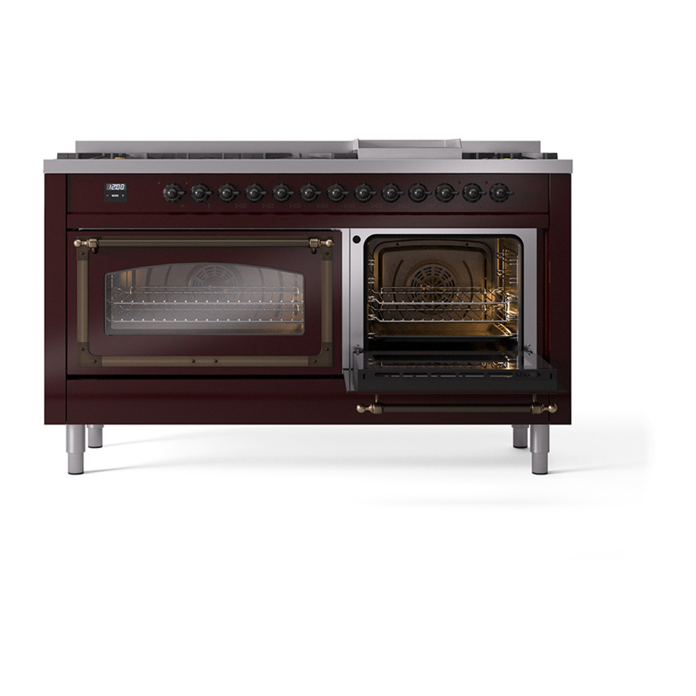 ILVE_UN60FNMPBUB_Nostalgie_II_60"_Dual_Fuel_Range_side_oven_door_opened
