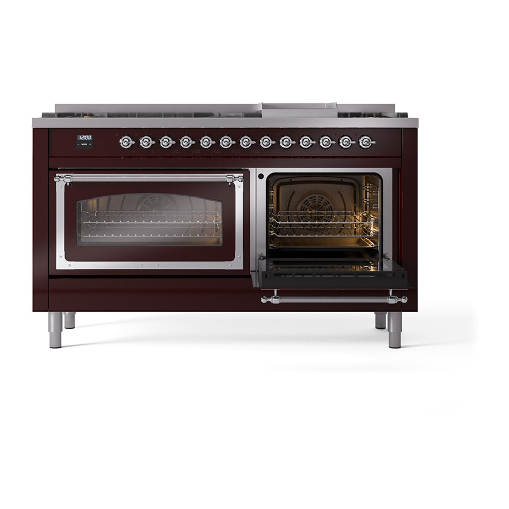 ILVE_UN60FNMPBUC_Nostalgie_II_60"_Dual_Fuel_Range_side_oven_door_opened